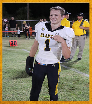 Football player on field